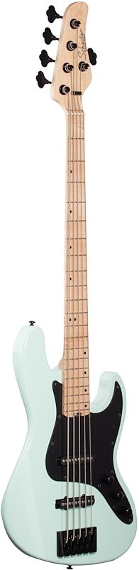 Schecter J5 Electric Bass, Seafoam Green, Body Left Front