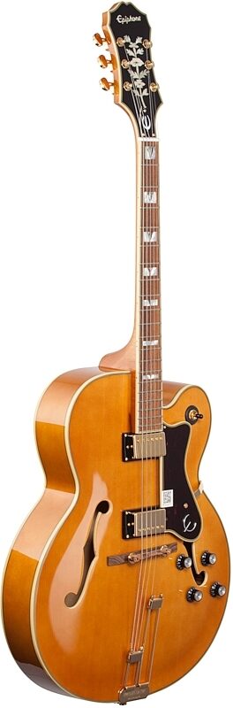 Epiphone Broadway Hollowbody Electric Guitar, Vintage Natural, Body Left Front