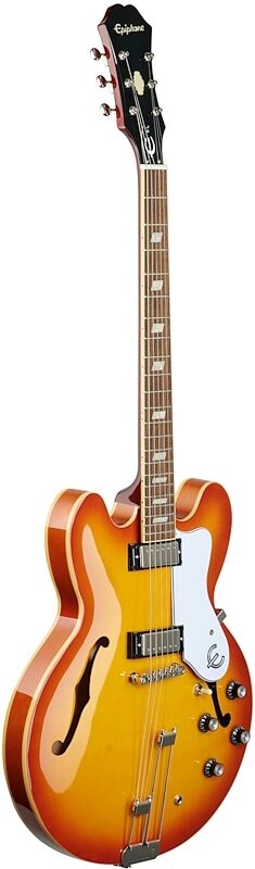 Epiphone Riviera Semi-Hollowbody Archtop Electric Guitar, Royal Tan, Body Left Front