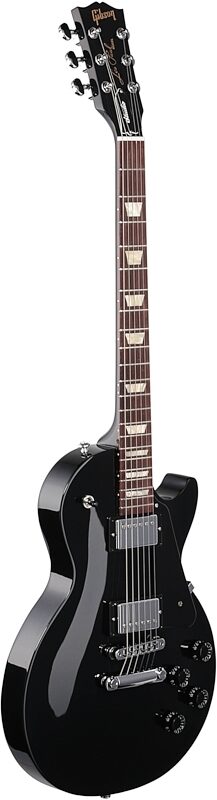 Gibson Les Paul Studio Electric Guitar (with Soft Case), Ebony, Body Left Front