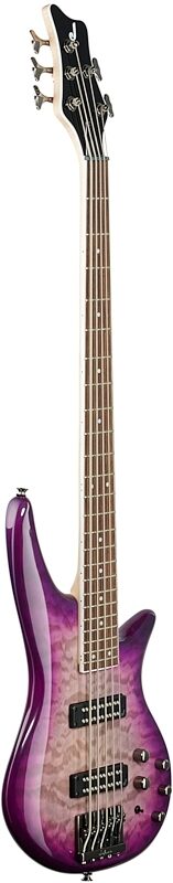 Jackson JS3QV Spectra Electric Bass, 5-String (with Laurel Fingerboard), Purple Phaze, Body Left Front