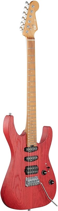 Charvel Pro-Mod DK24 HSS 2PT CM Ash Electric Guitar, Red Neck, USED, Blemished, Body Left Front
