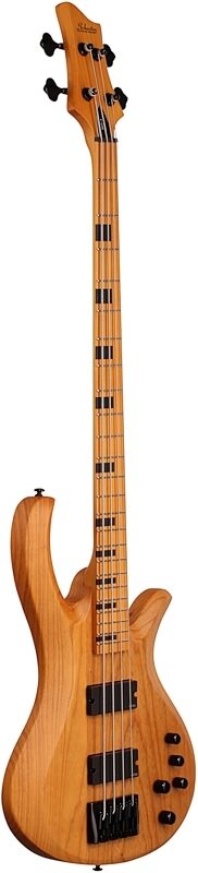 Schecter Session Riot 4 Electric Bass, Aged Natural Satin, Body Left Front
