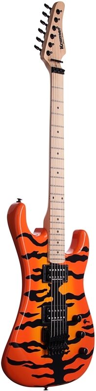 Kramer Pacer Vintage Electric Guitar with Floyd Rose, Tiger Finish, Custom Graphics, Body Left Front