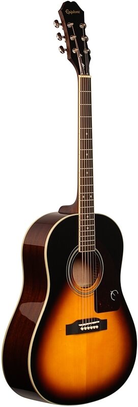 Epiphone AJ-220S Acoustic Guitar, Vintage Sunburst, Body Left Front