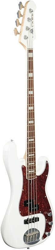 Lakland Skyline 44-64 Custom PJ Rosewood Fretboard Bass Guitar, White, Body Left Front