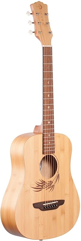 Luna Safari Bamboo Travel Acoustic Guitar (with Gig Bag), New, Body Left Front