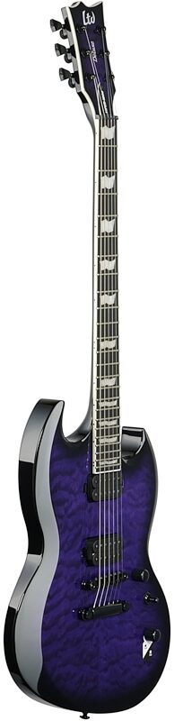 ESP LTD Viper 1000 Electric Guitar, See-Thru Purple Sunburst, Body Left Front