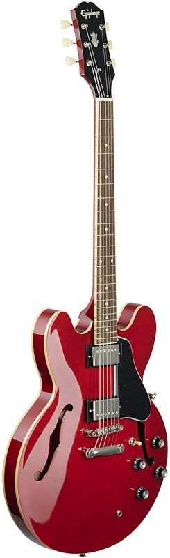 Epiphone ES-335 Electric Guitar, Cherry, Body Left Front