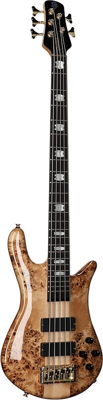 Spector Euro5 LX Electric Bass, 5-String (with Gig Bag), Poplar Burl, Body Left Front
