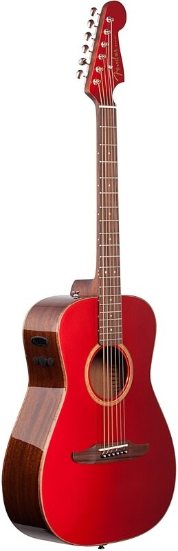 Fender Malibu Classic Hot Rod Acoustic-Electric Guitar (with Gig Bag), Red Metallic, Body Left Front