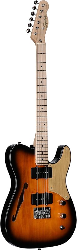 Squier Paranormal Cabronita Telecaster Thinline Electric Guitar, Maple Fingerboard, 2-Tone Sunburst, Body Left Front
