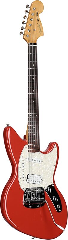 Fender Kurt Cobain Jag-Stang Electric Guitar (with Gig Bag), Fiesta Red, Body Left Front