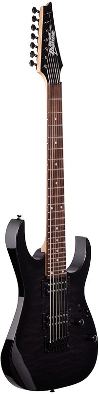 Ibanez GRG7221QA Gio Electric Guitar, Transparent Black Sunburst, Body Left Front