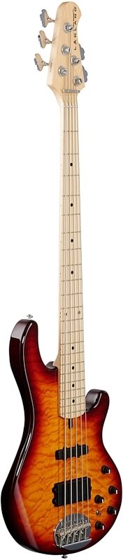 Lakland Skyline 55-02 Deluxe Maple Neck Bass Guitar, Honey Sunburst, Body Left Front