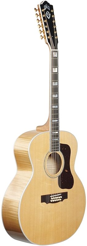 Guild F-512E Jumbo Maple Acoustic-Electric Guitar, 12-String (with Case), New, Body Left Front