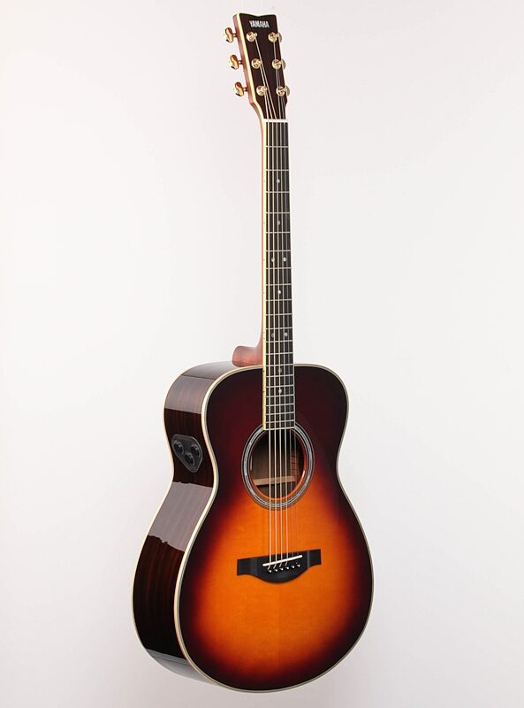 Yamaha LS-TA TransAcoustic Acoustic-Electric Guitar (with Gig Bag), Brown Sunburst, Body Left Front