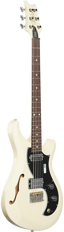 PRS Paul Reed Smith S2 Vela Semi-Hollowbody Electric Guitar (with Gig Bag), Antique White, Body Left Front
