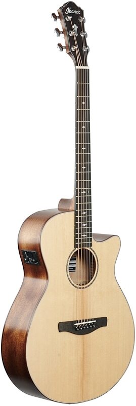 Ibanez AEG200 Acoustic-Electric Guitar, Natural Low Gloss, Body Left Front