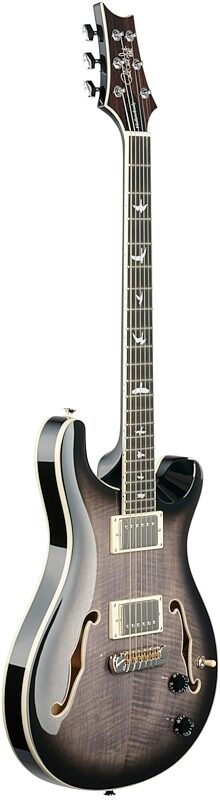 PRS Paul Reed Smith SE Hollowbody II Electric Guitar (with Case), Charcoal Burst, Body Left Front