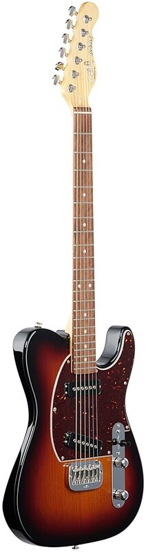 G&L Fullerton Deluxe ASAT Special Electric Guitar (with Bag), 3-Tone Sunburst, Body Left Front
