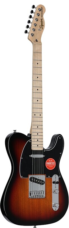 Squier Affinity Telecaster Electric Guitar, Maple Fingerboard, 3-Color Sunburst, Body Left Front