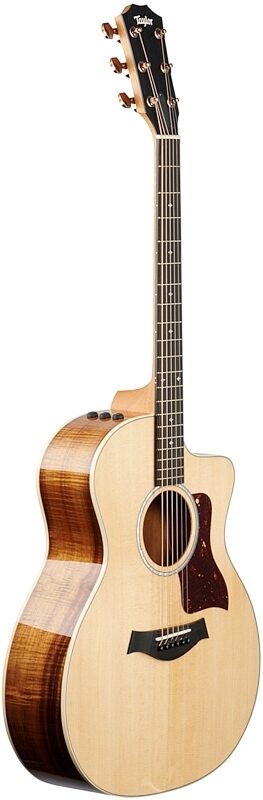 Taylor 214ce Koa Deluxe Grand Auditorium Acoustic-Electric Guitar (with Case), New, Body Left Front