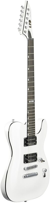 ESP LTD Eclipse 87 NT Electric Guitar, Pearl White, Body Left Front