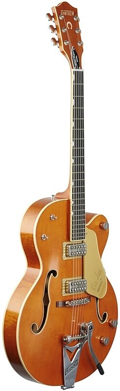 Gretsch G6120T-BSSMK Brian Setzer Signature 59 Bigsby Electric Guitar (with Case), Smoke Orange, Body Left Front