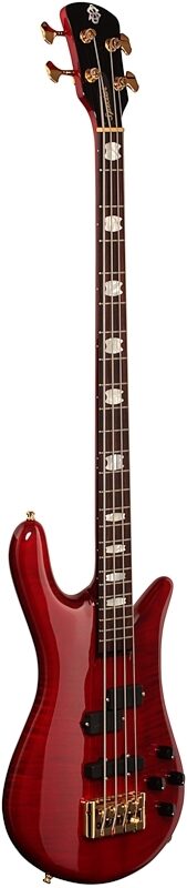 Spector Euro4 LX Electric Bass (with Gig Bag), Black Cherry Gloss, Body Left Front
