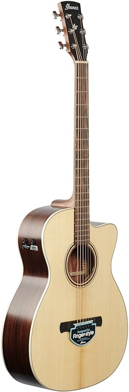 Ibanez Fingerstyle Series ACFS380 Acoustic-Electric Guitar (with Gig Bag), Open Pore Stain, Body Left Front