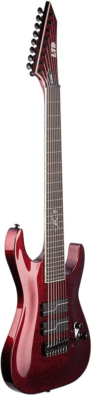 ESP LTD Stephen Carpenter SC-608B Baritone Electric Guitar, 8-String (with Case), Red Sparkle, Body Left Front