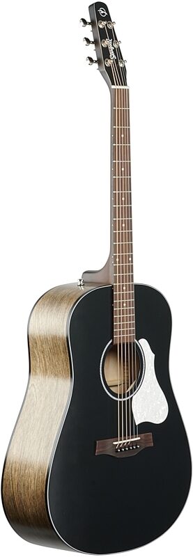 Seagull S6 Classic Black Acoustic-Electric Guitar, Black, Body Left Front
