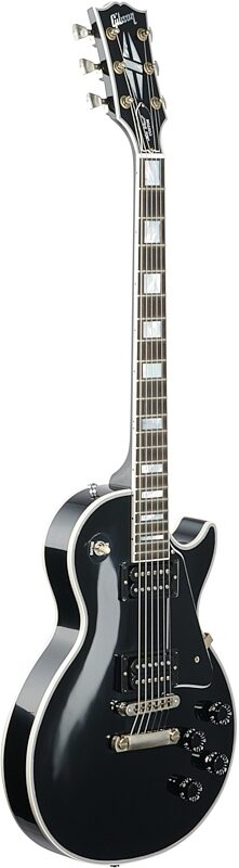 Gibson Exclusive Les Paul Custom VOS Electric Guitar, Bolivian Rosewood Fingerboard (with Case), Ebony, Body Left Front