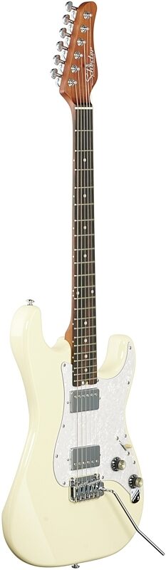 Schecter Jack Fowler Traditional Electric Guitar, Ivory White, Body Left Front