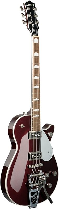 Gretsch G6128T Players Edition Jet DS Bigsby Electric Guitar (with Case), Dark Cherry Metal, Body Left Front