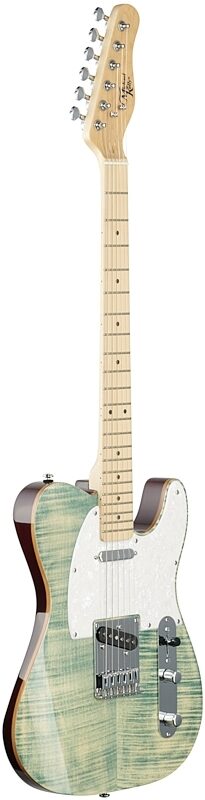 Michael Kelly 1953 Electric Guitar, with Maple Fingerboard, Blue Jean Wash, Body Left Front