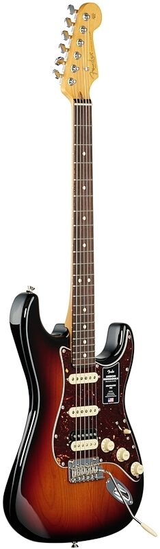 Fender American Pro II HSS Stratocaster Electric Guitar, Rosewood Fingerboard (with Case), 3-Color Sunburst, Body Left Front