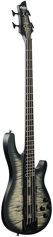 Schecter C-4 GT Electric Bass, Satin Charcoal Burst, Body Left Front