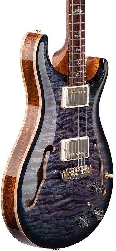PRS Paul Reed Smith Private Stock Hollowbody II Piezo Electric Guitar (with Case), Northern Lights Smoked Burst, Serial Number 260890, Full Left Front