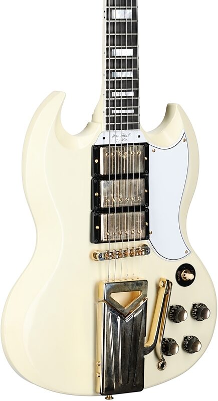 Gibson Custom 60th Anniversary 1961 Les Paul SG Custom VOS Electric Guitar (with Case), Classic White, Serial Number 107441, Full Left Front
