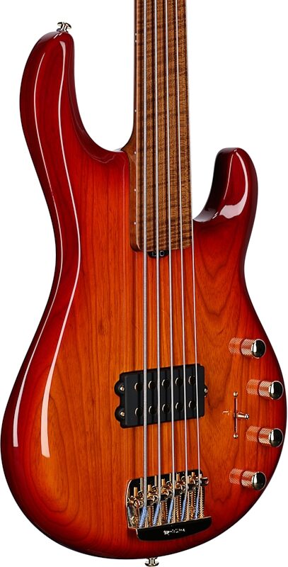 Ernie Ball Music Man BFR Fuego StingRay 5 Special Fretless Electric Bass Gutiar (with Case), Fuego, Serial Number F94161, Full Left Front