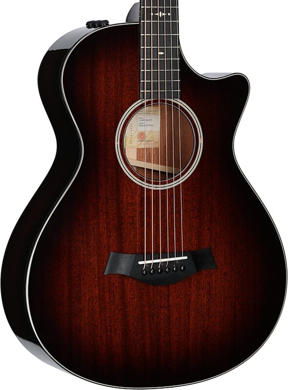 Taylor 522ceV 12-Fret Grand Cutaway Acoustic-Electric Guitar, Shaded Edge Burst, Serial Number 1204182107, Full Left Front