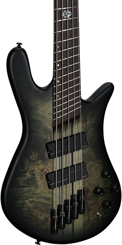 Spector NS Dimension Multi-Scale 5-String Bass Guitar (with Bag), Haunted Moss Matte, Serial Number 21W220037, Full Left Front