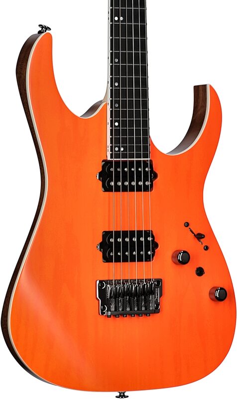 Ibanez RGR5221 Prestige Electric Guitar (with Case), Transparent Fluorescent Orange, Serial Number 210001F2210114, Full Left Front