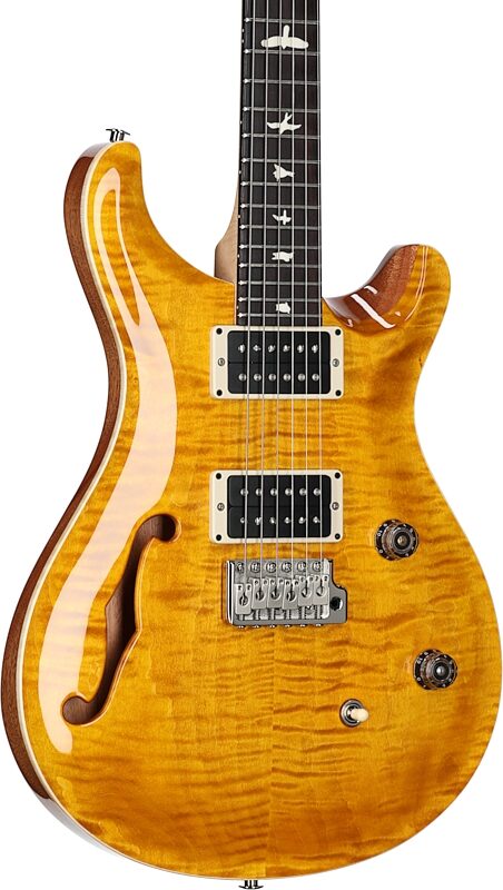 PRS Paul Reed Smith CE 24 Semi-Hollowbody Electric Guitar (with Gig Bag), Amber, Serial Number 0345928, Full Left Front