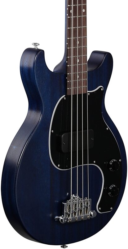 Gibson Les Paul Junior Tribute DC Electric Bass (with Gig Bag), Blue Stain, Full Left Front