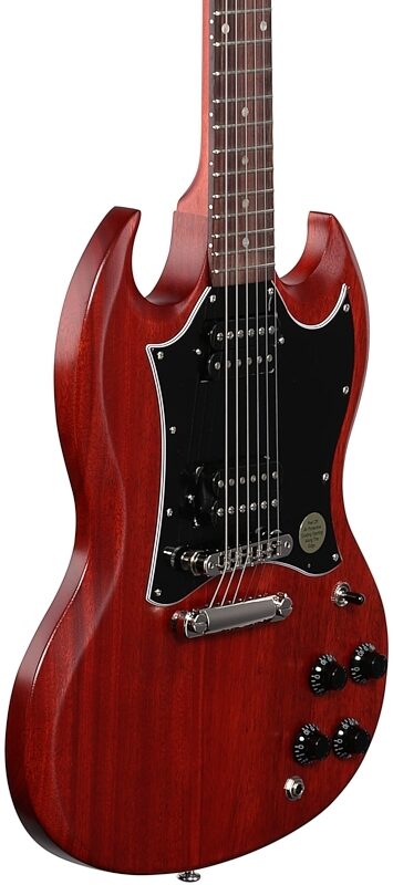 Gibson SG Tribute Electric Guitar (with Soft Case), Vintage Satin Cherry, Full Left Front