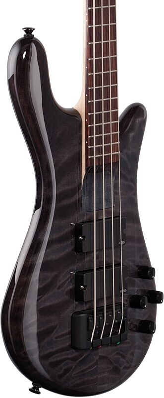 Spector Bantam 4 Short Scale Electric Bass (with Gig Bag), Black Stain Gloss, Full Left Front