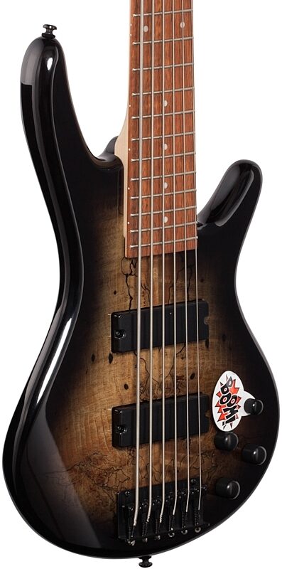 Ibanez GSR206SM Electric Bass, 6-String, Natural Gray Flat, Full Left Front